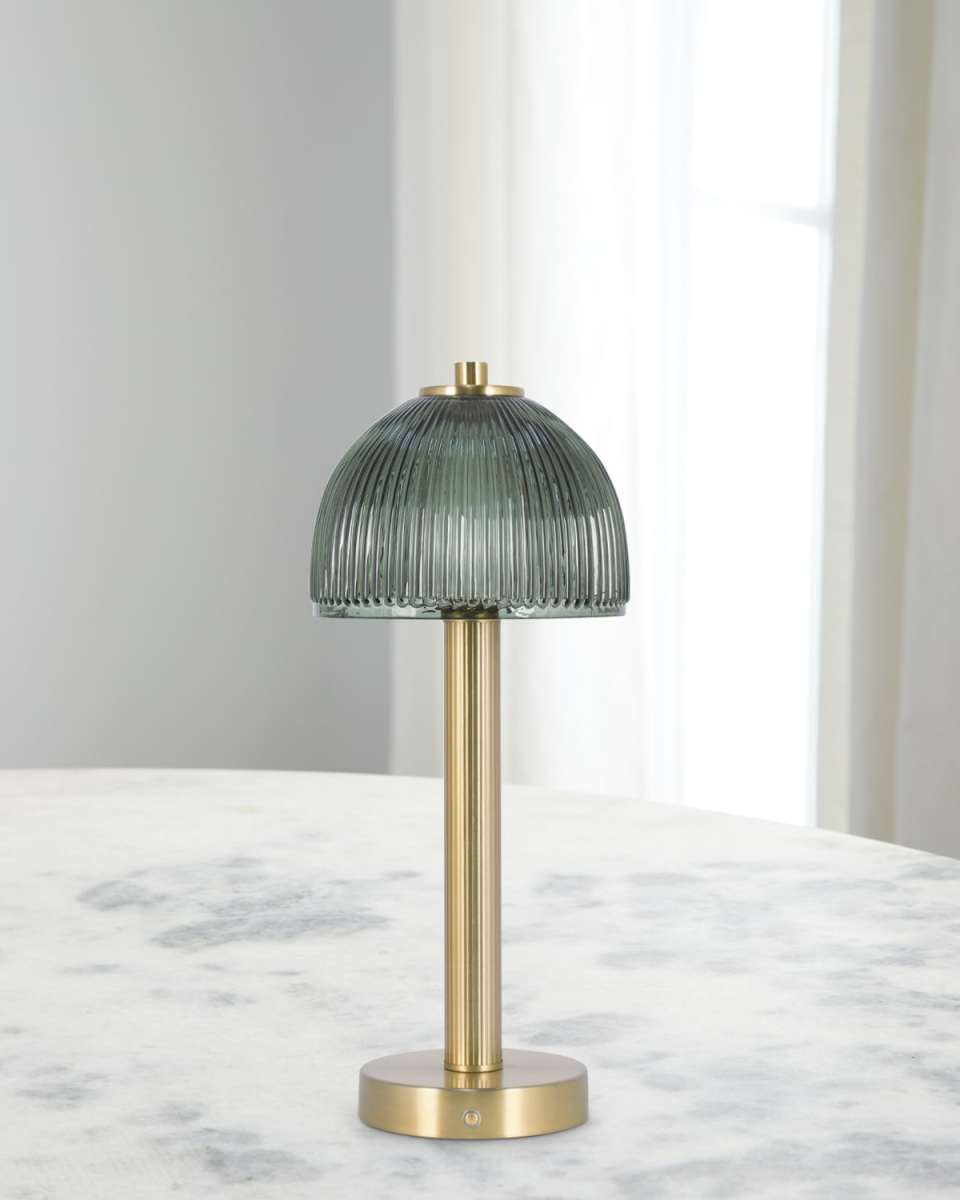 Glass Rechargeable 16.5" Table Lamp